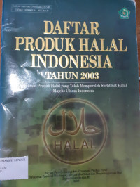 Daftar Produk Halal Indonesia Tahun 2003