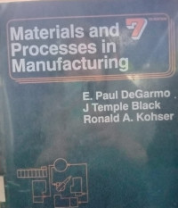 Materials and Processes in Manufacturing