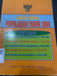 Undang-Undang Perpajakan Tahun 2000