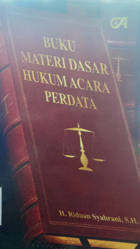 Buku Materi Dasar Hukum Acara Perdata