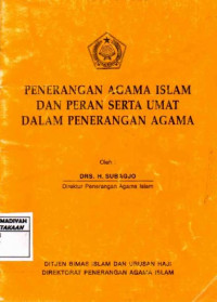 Penerangan agama islam dan peran serta umat dalam penerangan agama