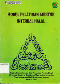 Modul Pelatihan Auditor Internal Halal