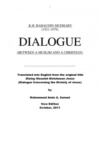 Dialogue (Between A Muslim and A Christian)