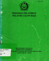 Pedoman Pelatihan Pelatih Calon Haji