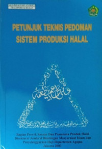 Petunjuk Teknis Pedoman Sistem Produksi Halal